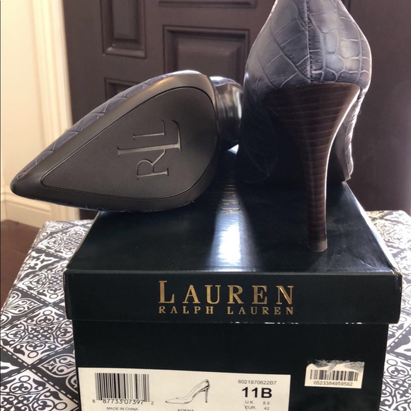 Ralph Lauren crocodile leather heels - Picture 1 of 4